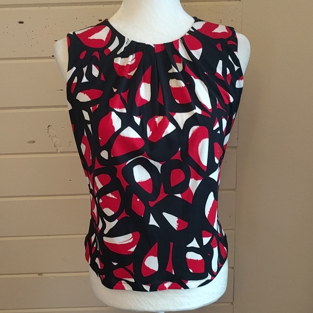 Calvin Klein red, black sleeveless top